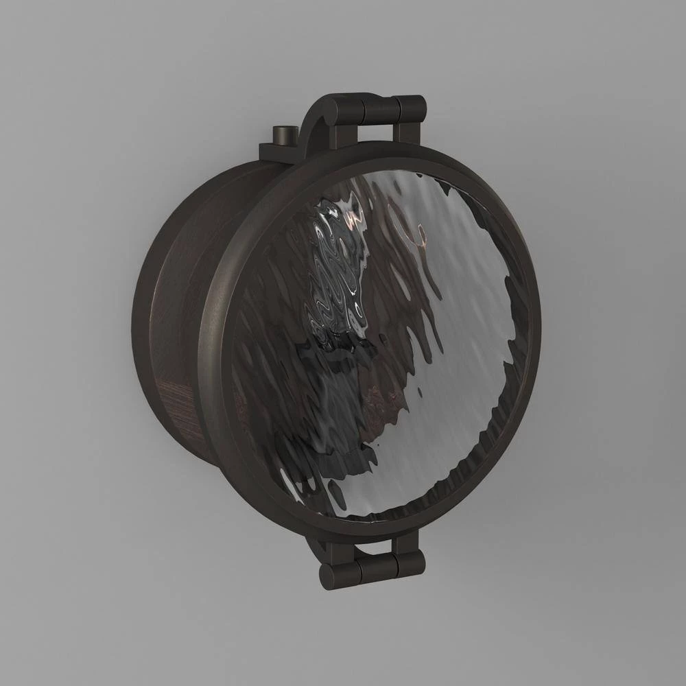 7 in. Eaton 1-Light Satin Copper Bronze Industrial Wall Mount Sconce Light with Clear Water Glass Shade by Designers Fountain 12 7 in. Eaton 1-Light Satin Copper Bronze Industrial Wall Mount Sconce Light with Clear Water Glass Shade by Designers Fountain - Image 10