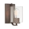 5 in. Liam 1-Light Satin Copper Bronze Transitional Wall Mount Sconce Light with Clear Glass Shade by Designers Fountain -Designers Fountain Shop satin copper bronze designers fountain vanity lighting 93001 scb 64 1000