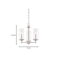 Harlowe 3-Light Satin Platinum Interior Incandescent Chandelier by Designers Fountain -Designers Fountain Shop satin platinum designers fountain chandeliers 87283 sp 66 1000
