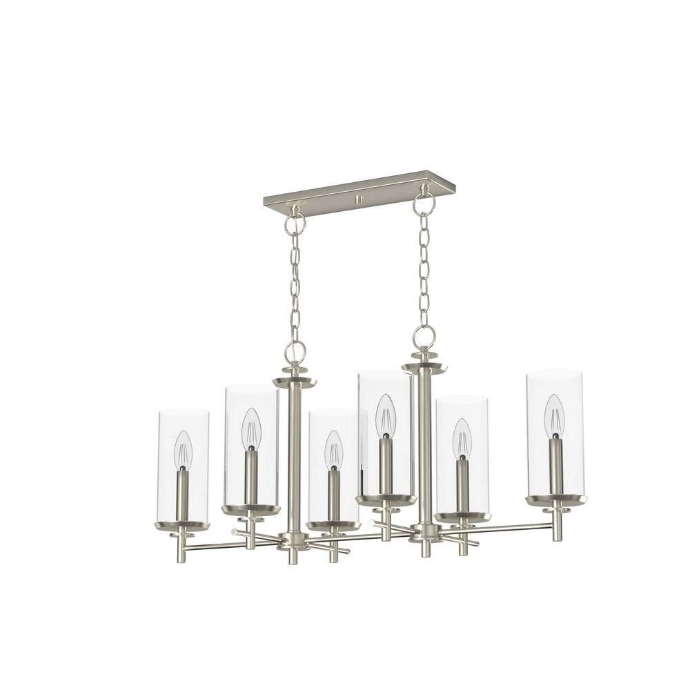 Harlowe 6-Light Satin Platinum Island Pendant by Designers Fountain 8 Harlowe 6-Light Satin Platinum Island Pendant by Designers Fountain - Image 6