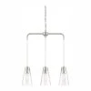 Echo 3-Light Satin Platinum LED Chandelier by Designers Fountain