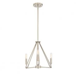 Uptown 3-Light Satin Platinum Chandelier by Designers Fountain