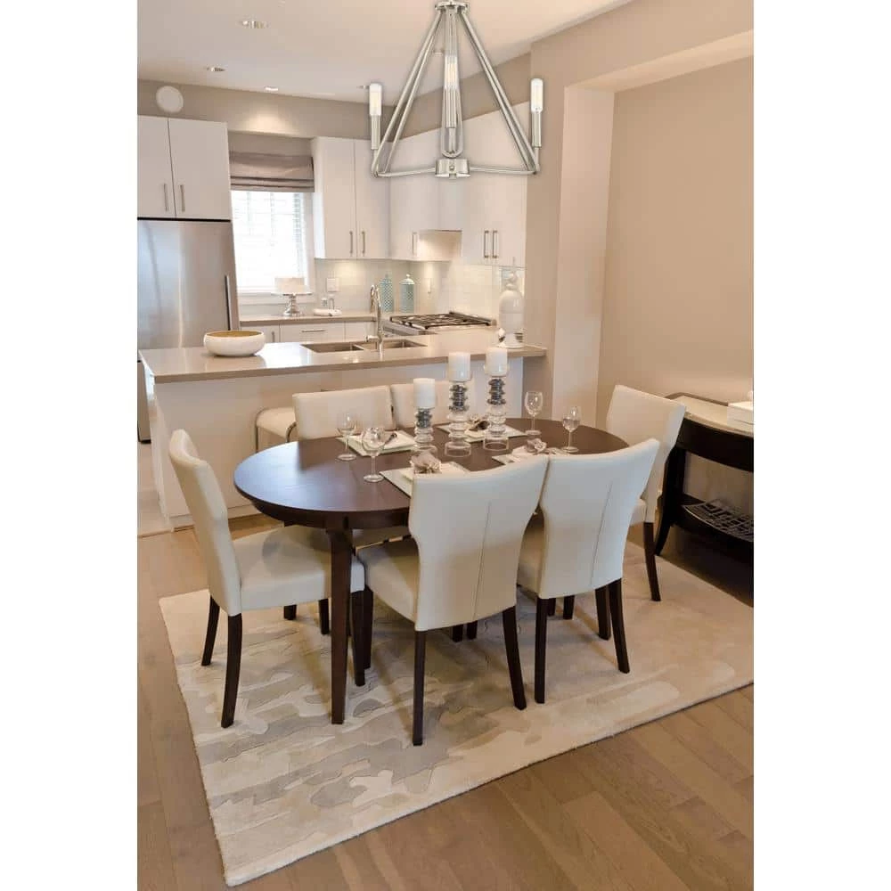 Uptown 3-Light Satin Platinum Chandelier by Designers Fountain 4 Uptown 3-Light Satin Platinum Chandelier by Designers Fountain - Image 2