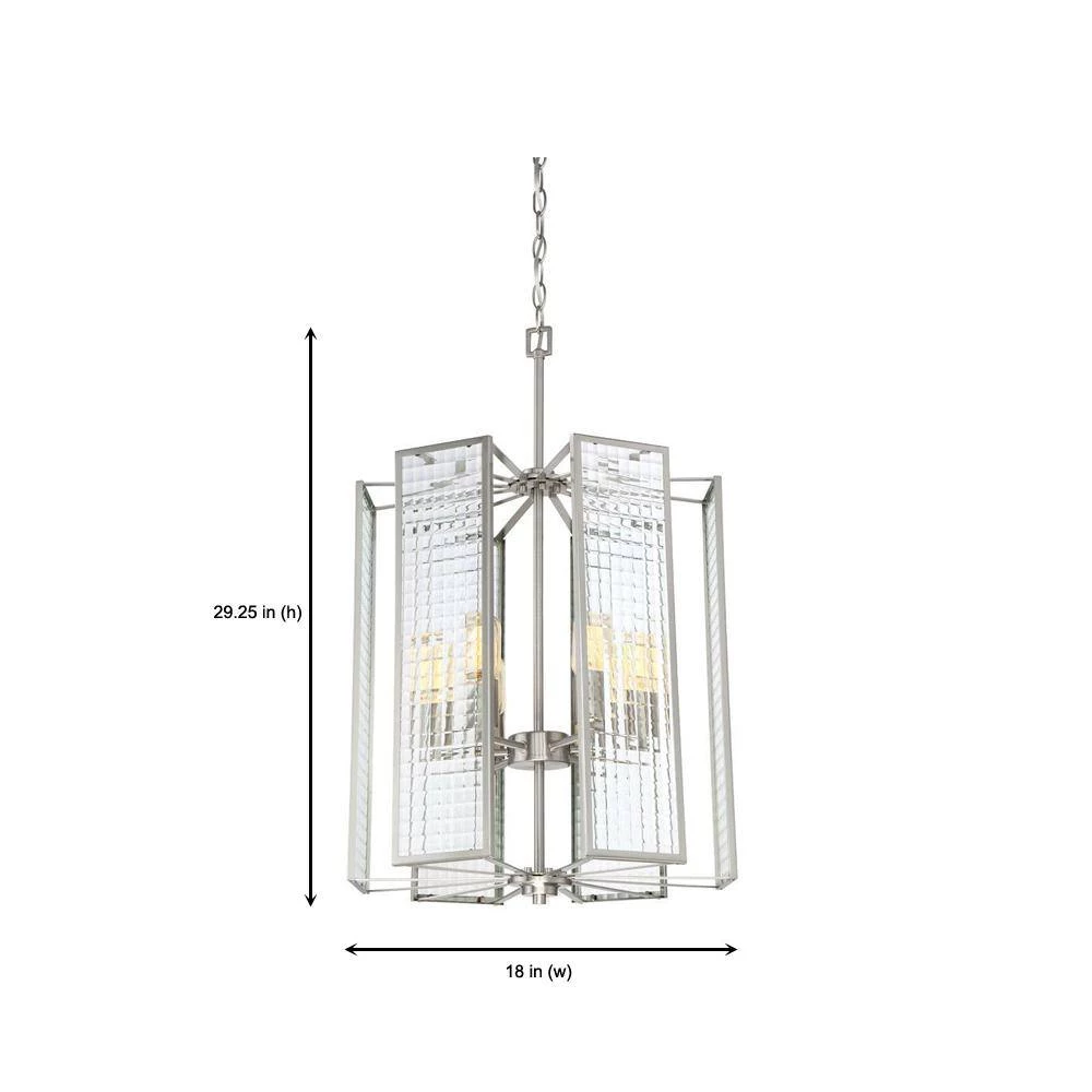 Pivot 6-Light Satin Platinum Interior Foyer by Designers Fountain 6 Pivot 6-Light Satin Platinum Interior Foyer by Designers Fountain - Image 4