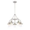 Dover 5-Light Satin Platinum Chandelier with Clear Seedy Glass Shade by Designers Fountain -Designers Fountain Shop satin platinum designers fountain chandeliers 91585 sp 64 1000