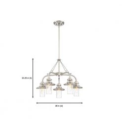 Dover 5-Light Satin Platinum Chandelier with Clear Seedy Glass Shade by Designers Fountain 15 Dover 5-Light Satin Platinum Chandelier with Clear Seedy Glass Shade by Designers Fountain -Designers Fountain Shop satin platinum designers fountain chandeliers 91585 sp 66 1000