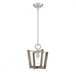Westend 1-Light Satin Platinum Interior Mini Pendant by Designers Fountain