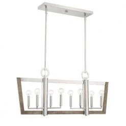 Westend 8-Light Satin Platinum Interior Island Chandelier by Designers Fountain -Designers Fountain Shop satin platinum designers fountain chandeliers 93738 sp 1d 1000