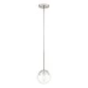 Spyglass 1-Light Satin Platinum Interior Mini Pendant with Clear Glass Shade by Designers Fountain -Designers Fountain Shop satin platinum designers fountain chandeliers 93830 sp 64 1000