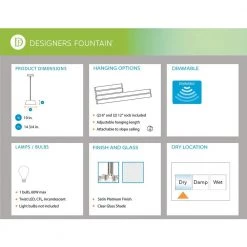 Riley 1-Light Satin Platinum Mini Pendant by Designers Fountain -Designers Fountain Shop satin platinum designers fountain chandeliers 96232 sp 76 1000