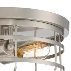 13 in. Tanner 2-Light Satin Platinum Interior Ceiling Light Flush Mount by Designers Fountain -Designers Fountain Shop satin platinum designers fountain flush mount lights 1264 sp 40 1000