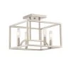 12 in. Uptown 4-Light Satin Platinum Ceiling Light Semi Flush Mount by Designers Fountain -Designers Fountain Shop satin platinum designers fountain flush mount lights 88411 sp 64 1000
