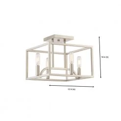 12 in. Uptown 4-Light Satin Platinum Ceiling Light Semi Flush Mount by Designers Fountain 11 12 in. Uptown 4-Light Satin Platinum Ceiling Light Semi Flush Mount by Designers Fountain -Designers Fountain Shop satin platinum designers fountain flush mount lights 88411 sp c3 1000