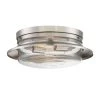 15 in. Dover 2-Light Satin Platinum Interior Ceiling Light Flush Mount by Designers Fountain
