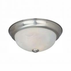 15.25 in. Lunar 3-Light Satin Platinum Fluorescent Ceiling Light Flush Mount by Designers Fountain