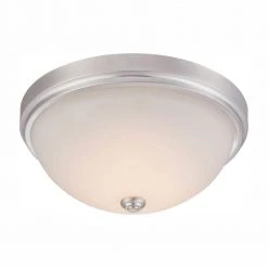 15 in. Hopkins Satin Platinum Interior 2700K CCT LED Ceiling Light Flush Mount by Designers Fountain