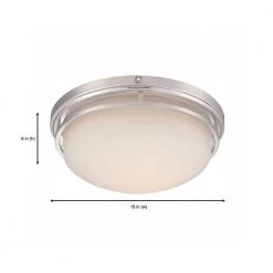 15 in. Ramsey Satin Platinum Interior 2700K CCT LED Ceiling Light Flush Mount by Designers Fountain -Designers Fountain Shop satin platinum designers fountain flush mount lights led303l sp 1d 1000