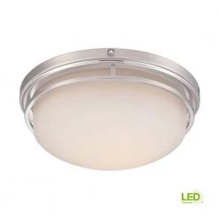 15 in. Ramsey Satin Platinum Interior 2700K CCT LED Ceiling Light Flush Mount by Designers Fountain -Designers Fountain Shop satin platinum designers fountain flush mount lights led303l sp a0 1000