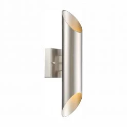 Skyler 16.5 in. Satin Platinum LED Outdoor Wall Lamp by Designers Fountain