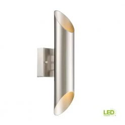 Skyler 16.5 in. Satin Platinum LED Outdoor Wall Lamp by Designers Fountain -Designers Fountain Shop satin platinum designers fountain outdoor sconces led6092 sp a0 1000