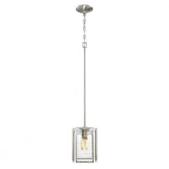 Pivot 1-Light Satin Platinum Interior Mini-Pendant by Designers Fountain