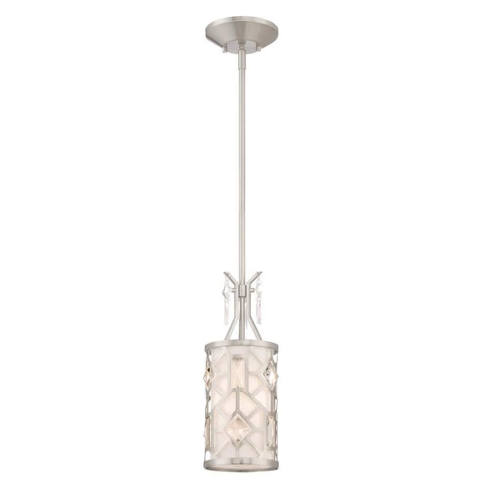 Brentwood 1-Light Satin Platinum Mini Pendant by Designers Fountain 3 Brentwood 1-Light Satin Platinum Mini Pendant by Designers Fountain