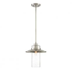 Dover 1-Light Satin Platinum Pendant by Designers Fountain