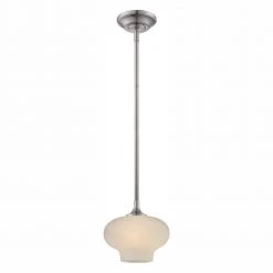 Eco-Gem Satin Platinum Interior LED Mini Pendant by Designers Fountain