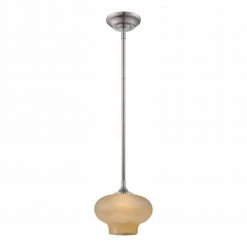 Eco-Gem Satin Platinum Interior LED Mini Pendant by Designers Fountain