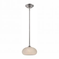 Eco-Gem Satin Platinum Interior LED Mini Pendant by Designers Fountain