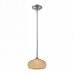 Eco-Gem Satin Platinum Interior LED Mini Pendant by Designers Fountain
