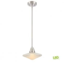 Aida 11-Watt Satin Platinum Integrated LED Mini Pendant by Designers Fountain -Designers Fountain Shop satin platinum designers fountain pendant lights led89730 sp 1d 1000