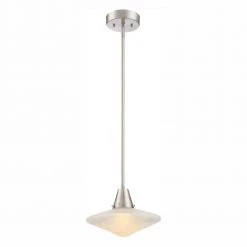 Aida 11-Watt Satin Platinum Integrated LED Mini Pendant by Designers Fountain