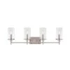 36.25 in. Harlowe 4-Light Satin Platinum Coastal Bathroom Vanity Light with Clear Glass Shades by Designers Fountain -Designers Fountain Shop satin platinum designers fountain vanity lighting 87204 sp 64 1000