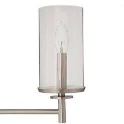 36.25 in. Harlowe 4-Light Satin Platinum Coastal Bathroom Vanity Light with Clear Glass Shades by Designers Fountain -Designers Fountain Shop satin platinum designers fountain vanity lighting 87204 sp 66 1000