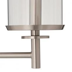 36.25 in. Harlowe 4-Light Satin Platinum Coastal Bathroom Vanity Light with Clear Glass Shades by Designers Fountain -Designers Fountain Shop satin platinum designers fountain vanity lighting 87204 sp 77 1000