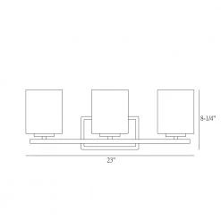 23 in. Liam 3-Light Satin Platinum Transitional Bathroom Vanity Light with Clear Glass Shades by Designers Fountain -Designers Fountain Shop satin platinum designers fountain vanity lighting 93003 sp 4f 1000