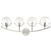30 in. Spyglass 4-Light Satin Platinum Mid-Century Modern Bathroom Vanity Light with Clear Glass Shades by Designers Fountain -Designers Fountain Shop satin platinum designers fountain vanity lighting 93804 sp 64 1000