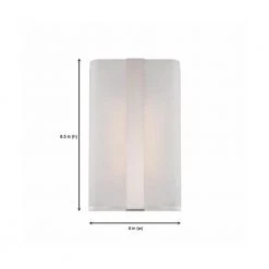 5 in. Urban 1-Light LED Satin Platinum Modern Wall Mount Sconce Light with Frosted Acrylic Shade by Designers Fountain -Designers Fountain Shop satin platinum designers fountain vanity lighting led6070 sp 1d 1000