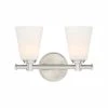 12.25 in. Parker 1-Light LED Satin Platinum Transitional Bathroom Vanity Light with Opal Glass Shades by Designers Fountain -Designers Fountain Shop satin platinum designers fountain vanity lighting led6892 sp 64 1000