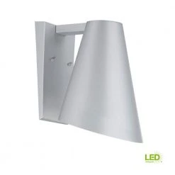 Walker 12 in. Silver LED Outdoor Wall Lamp by Designers Fountain