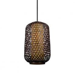 Bodhi 1-Light Stained Cane with Black Accents Hanging Pendant by Designers Fountain 13 Bodhi 1-Light Stained Cane with Black Accents Hanging Pendant by Designers Fountain -Designers Fountain Shop stained cane material with black accents designers fountain chandeliers 3663 335 1d 1000