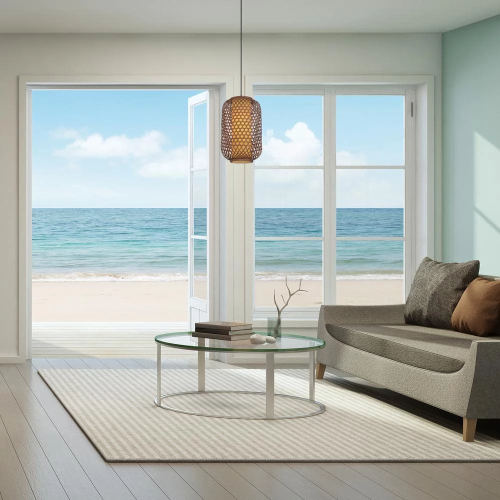 Bodhi 1-Light Stained Cane with Black Accents Hanging Pendant by Designers Fountain 4 Bodhi 1-Light Stained Cane with Black Accents Hanging Pendant by Designers Fountain - Image 2