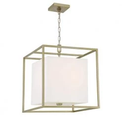 Chloie 16 in. 3-Light Sterling Gold Inverted Pendant by Designers Fountain