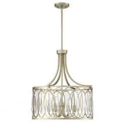 Hutton 21 in. 4-Light Sterling Gold Inverted Pendant by Designers Fountain -Designers Fountain Shop sterling gold designers fountain chandeliers 94431 sg 1f 1000