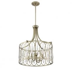 Hutton 21 in. 4-Light Sterling Gold Inverted Pendant by Designers Fountain -Designers Fountain Shop sterling gold designers fountain chandeliers 94431 sg 44 1000