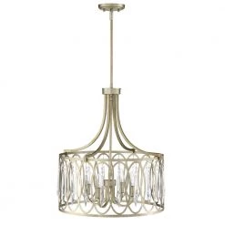 Hutton 21 in. 4-Light Sterling Gold Inverted Pendant by Designers Fountain -Designers Fountain Shop sterling gold designers fountain chandeliers 94431 sg 4f 1000