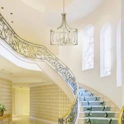 Hutton 21 in. 4-Light Sterling Gold Inverted Pendant by Designers Fountain -Designers Fountain Shop sterling gold designers fountain chandeliers 94431 sg c3 1000