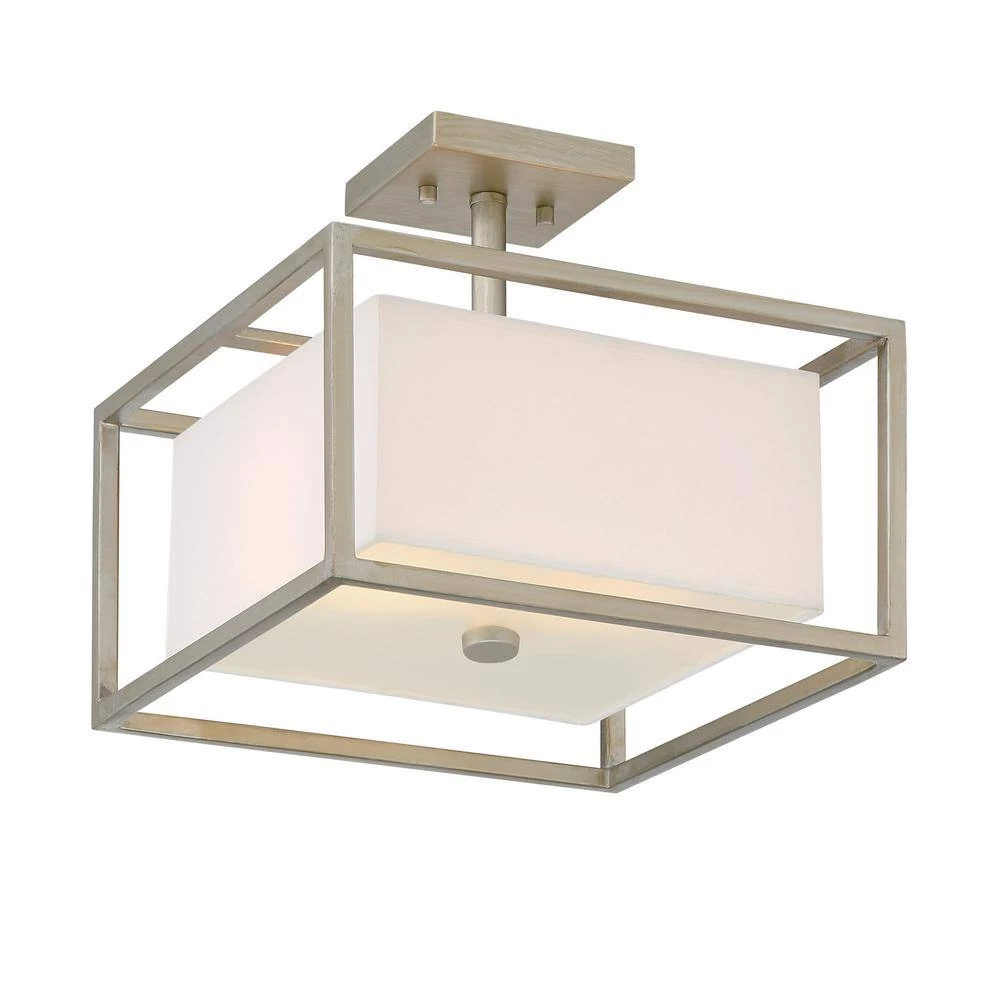 13 in. Chloie 2-Light Sterling Gold Ceiling Light Semi Flush Mount by Designers Fountain 6 13 in. Chloie 2-Light Sterling Gold Ceiling Light Semi Flush Mount by Designers Fountain - Image 4