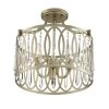 14.75 in. Hutton 3-Light Sterling Gold Ceiling Light Semi Flush Mount by Designers Fountain -Designers Fountain Shop sterling gold designers fountain flush mount lights 94411 sg 64 1000
